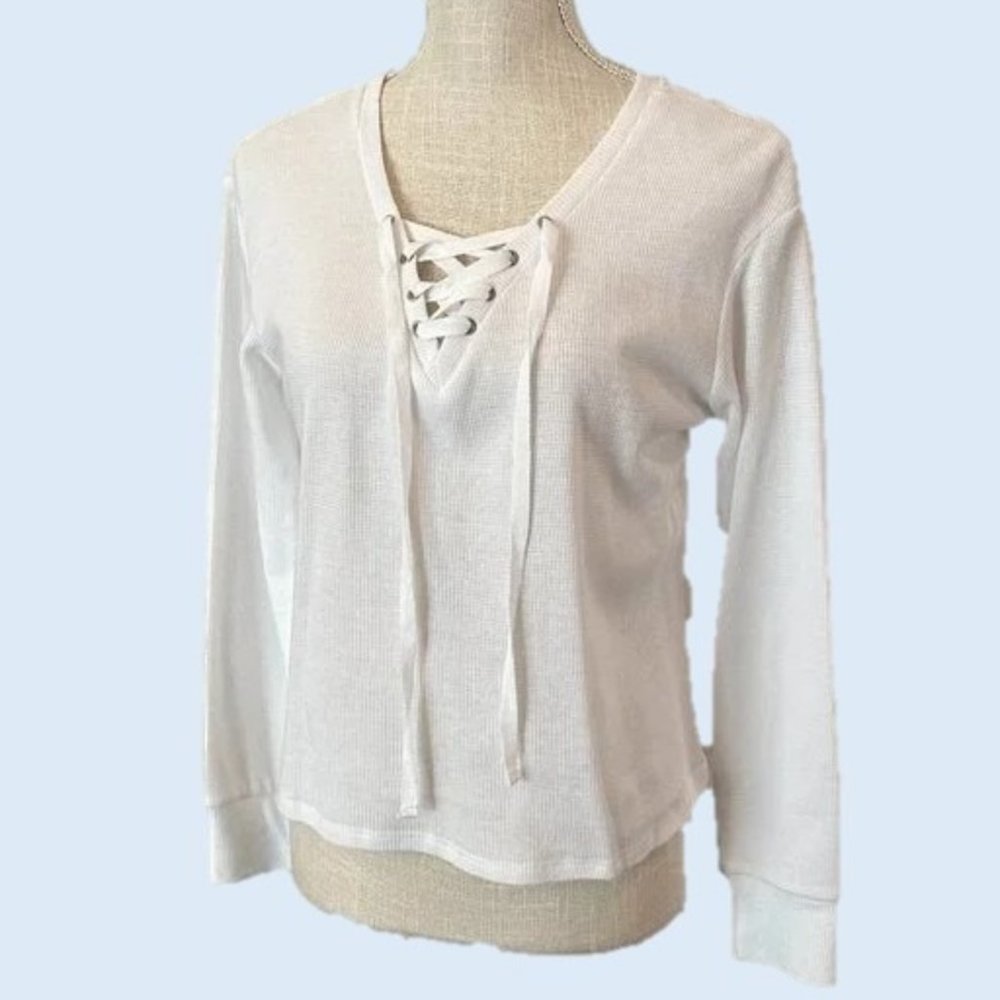 PLANET GOLD Junior Waffle Knit Top